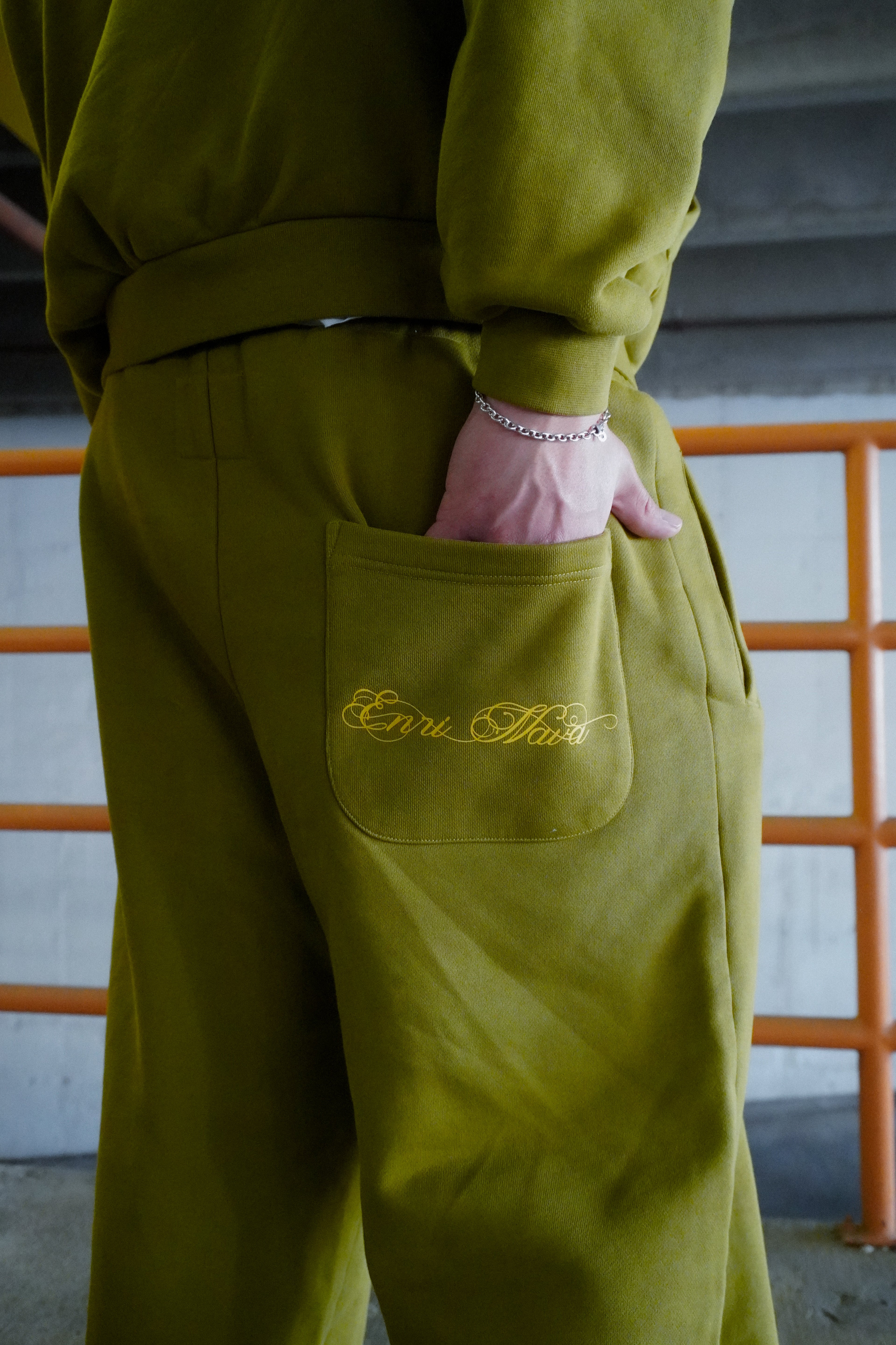 Olive x Saffron Patch Sweat Pants