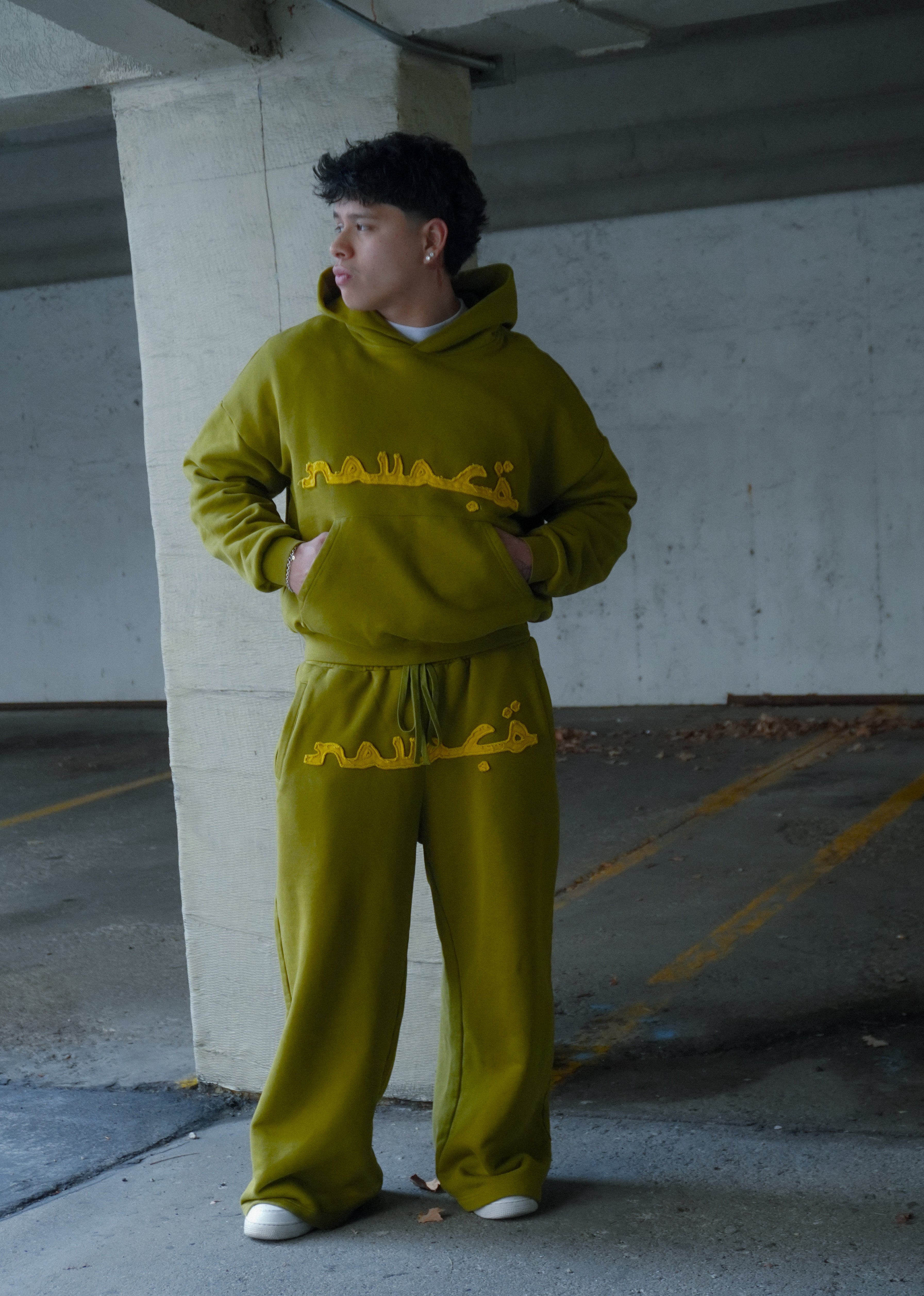 Olive x Saffron Patch Sweat Pants
