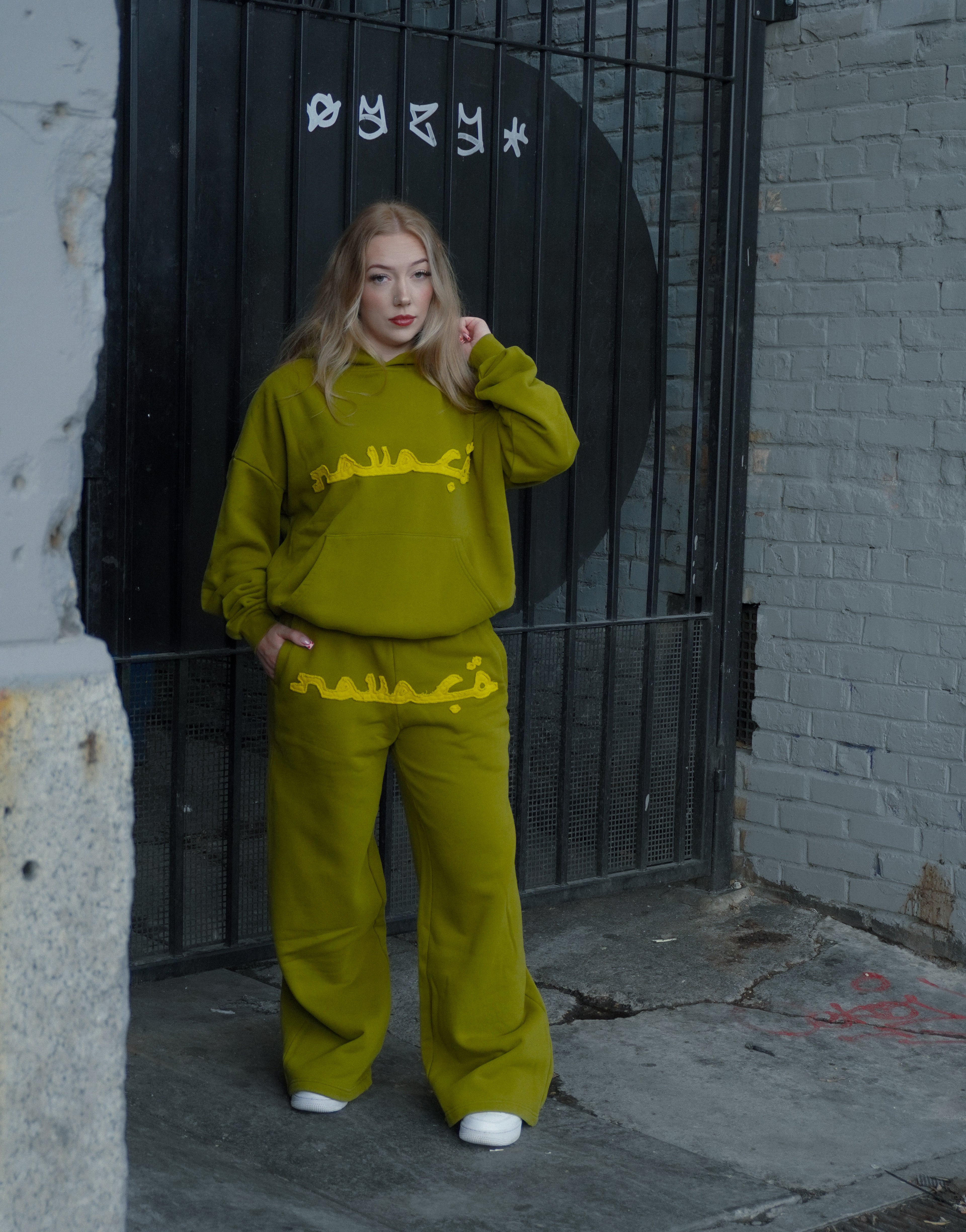 Olive x Saffron Patch Pull Over